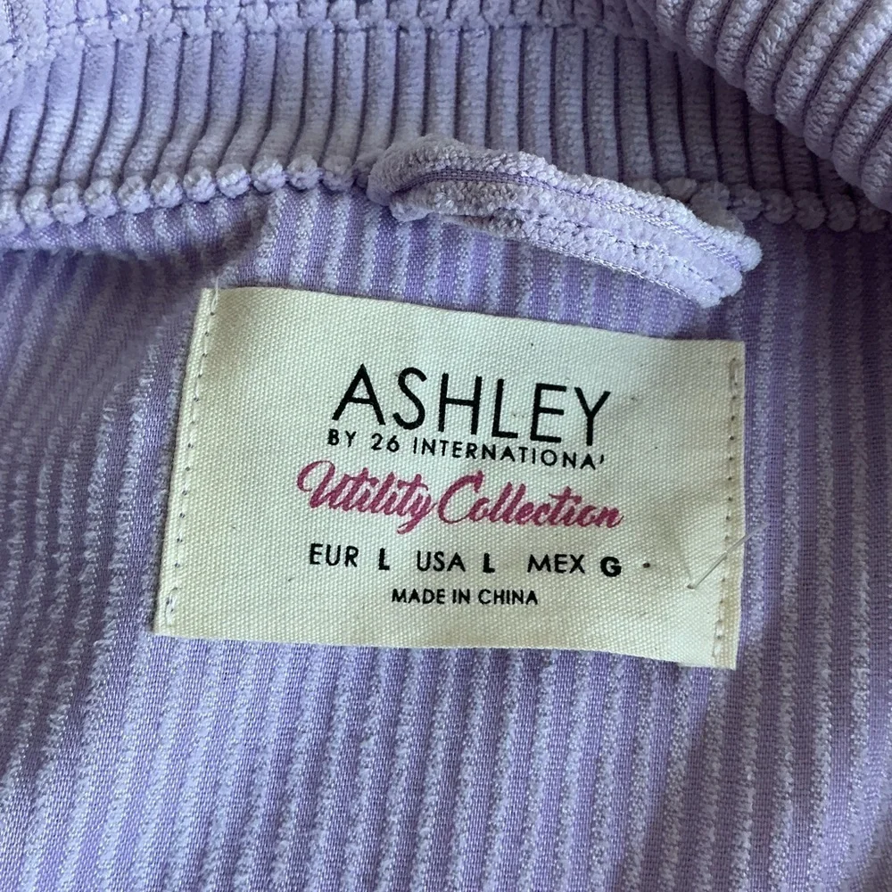 Ashley By 26 International Lavender Striped Utility Jacket
